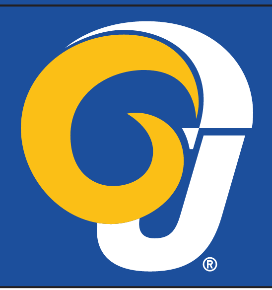 Ram Head Logo, white and gold on blue variant, cell 14