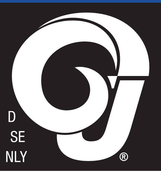 Ram Head Logo, solid white on black variant, cell 18