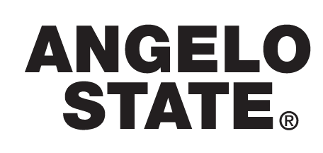 Angelo State wordmark, black variant, cell 21