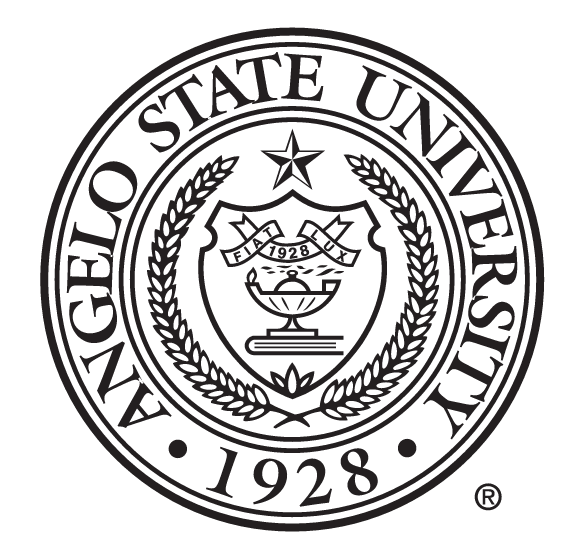 Angelo State University Seal, black and white variant, cell 23