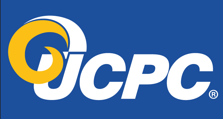 UCPC logo, full color on blue variant, cell 38