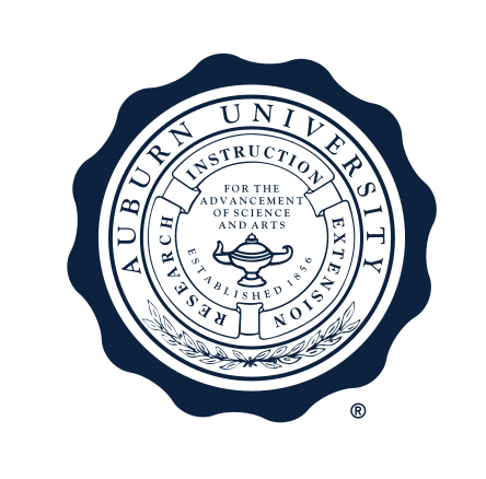 Auburn University Seal, solid blue variant, cell 39