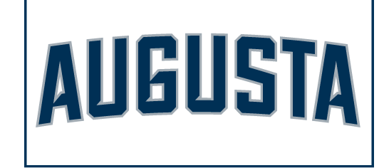 AUGUSTA arched wordmark, navy variant, cell 5