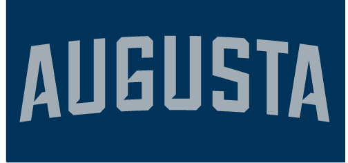AUGUSTA arched wordmark, light blue variant, cell 6