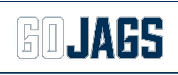 GO JAGS wordmark, white outline GO, navy JAGS variant, cell 9