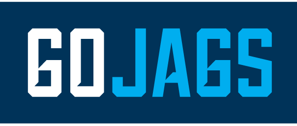 GO JAGS wordmark, white GO, light blue JAGS on navy variant, cell 11
