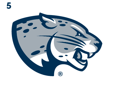 Jaguar head, light blue and navy variant, cell 15