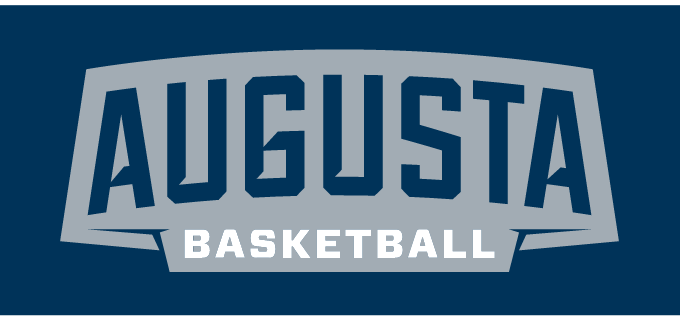 AUGUSTA BASKETBALL badge, navy and grey on navy variant, cell 19