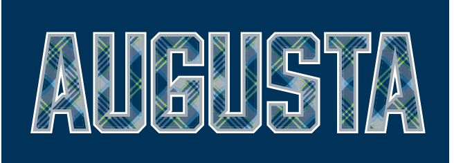 augusta wordmark tartan fill, reverse variant, cell 34
