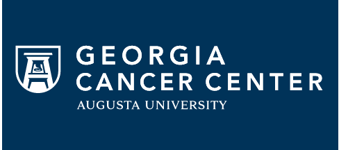 Georgia Cancer Center logo, horizontal, white variant, cell 52