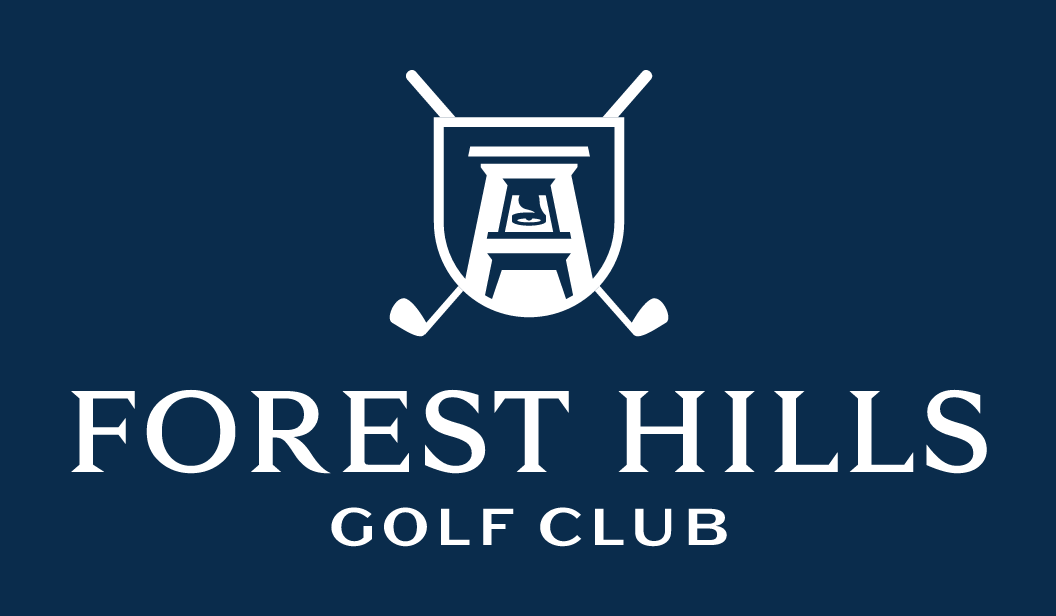 Forest Hills Golf Club logo, white on navy variant