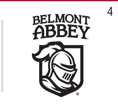 mascot head with wordmark, black on white variant, cell 4