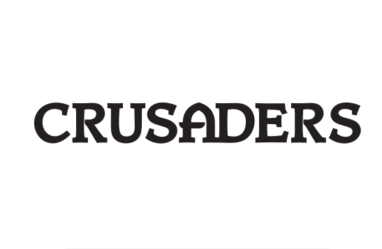 CRUSADERS wordmark, black variant, cell 32