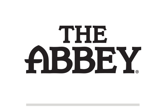 THE ABBEY wordmark, black variant, cell 34