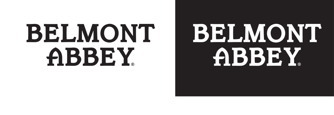 BELMONT ABBEY wordmark serif, black variant, cell 38