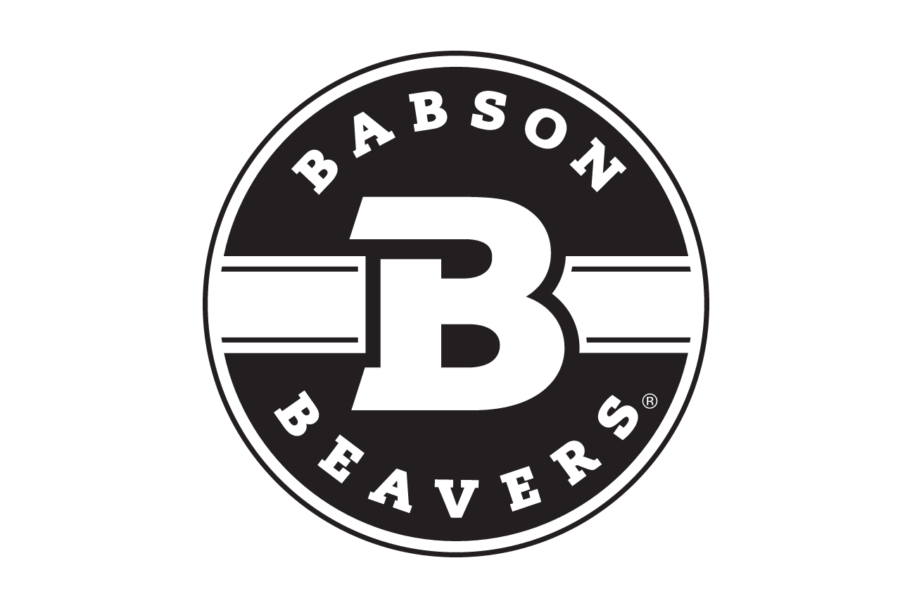 Babson Beavers circular mark with B, black variant, cell 26