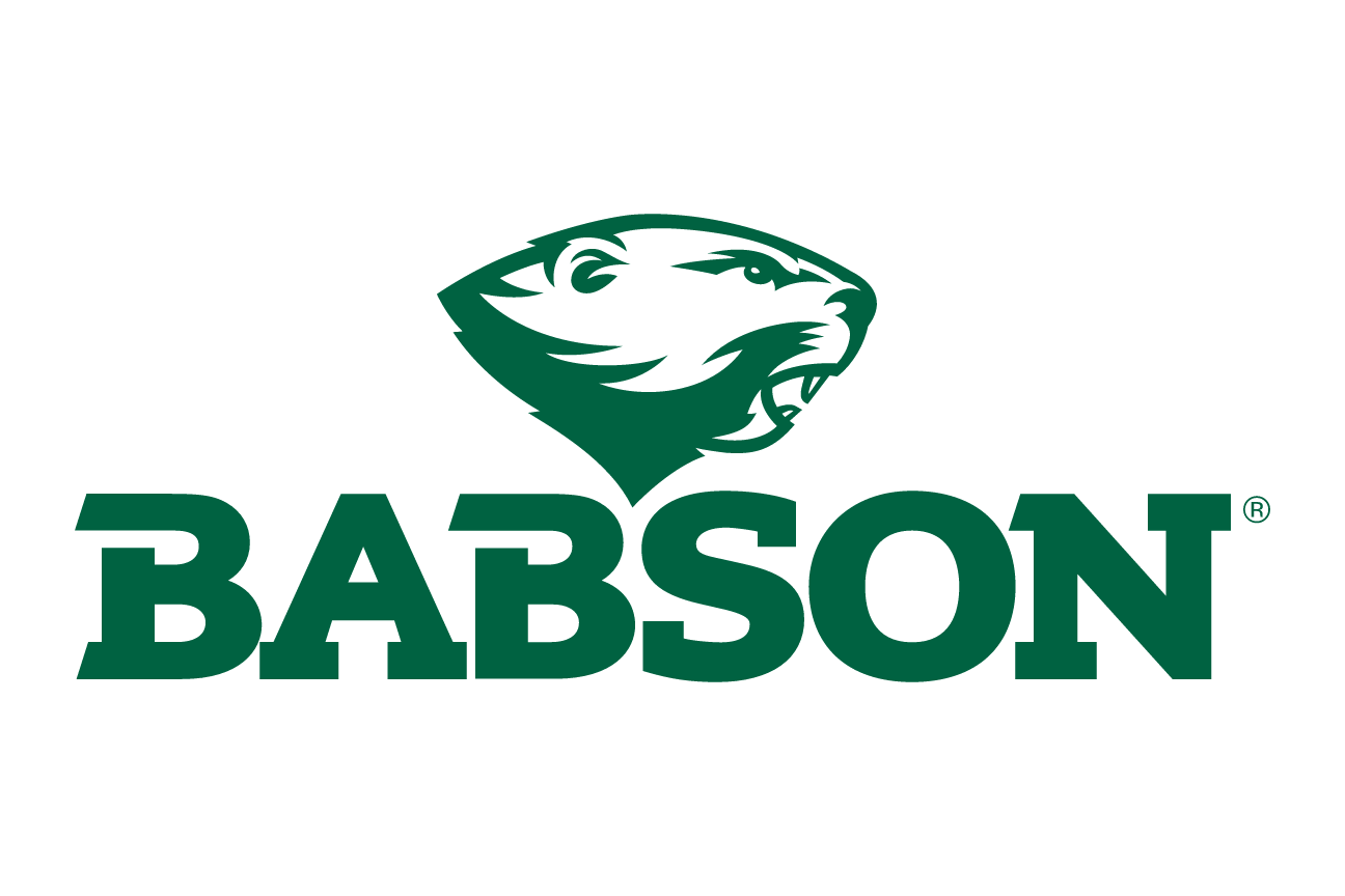 beaver head over wordmark, green/white on white variant, cell 30