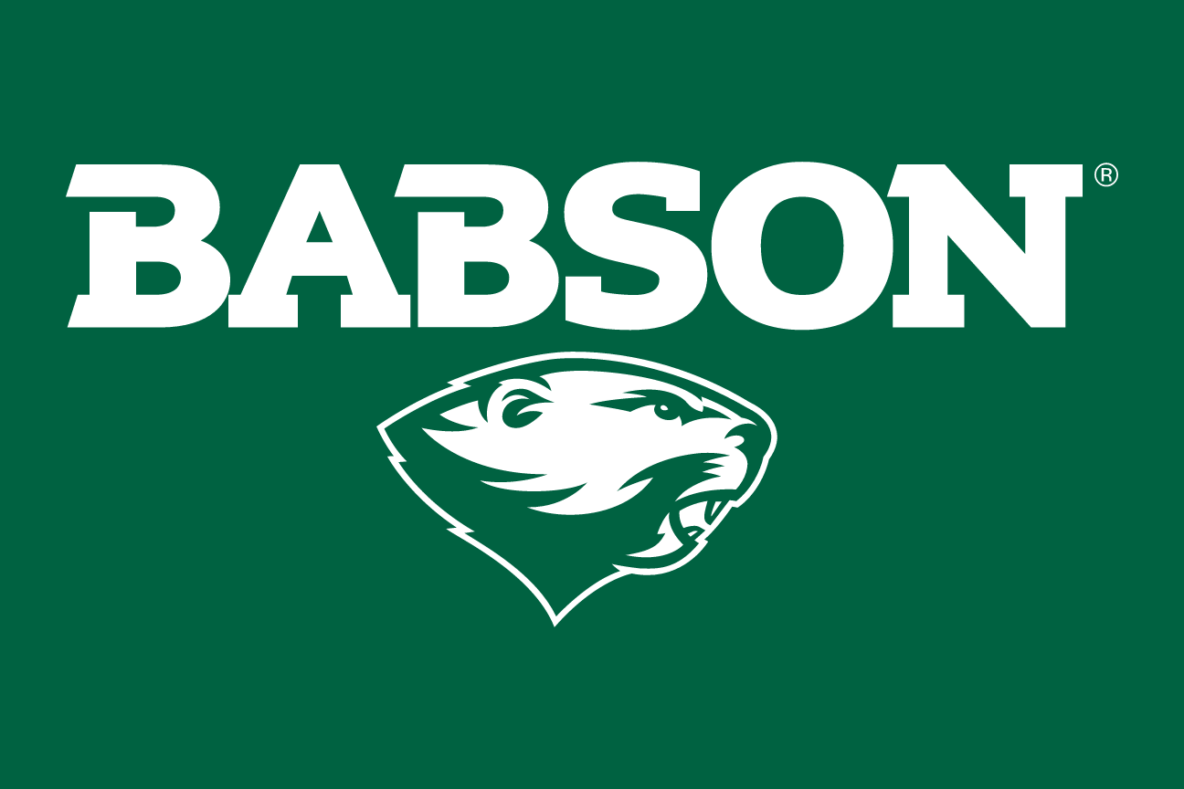 wordmark over beaver head, white/green on green variant, cell 32