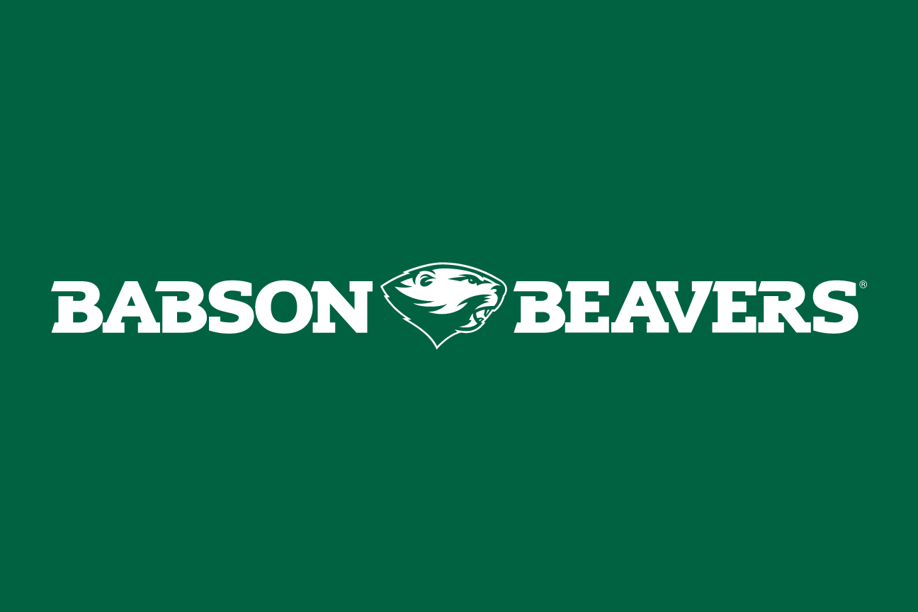 wordmark with beaver head, white/green on green variant, cell 35