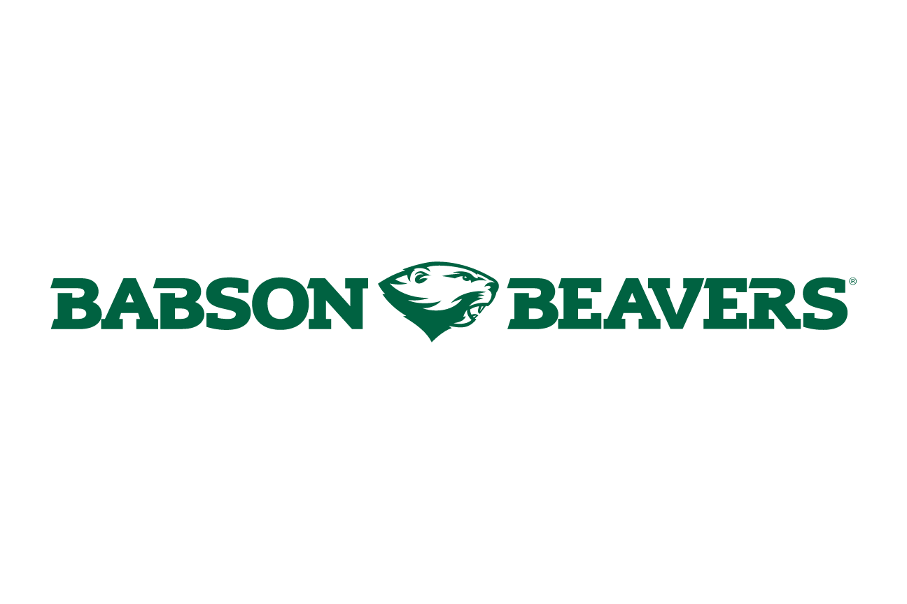 wordmark with beaver head, green/white on white variant, cell 36