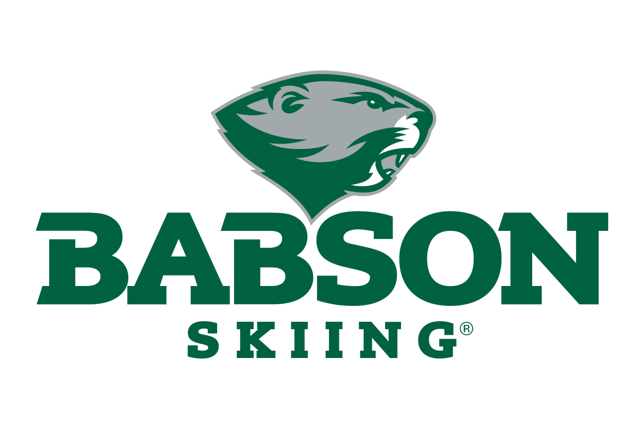 Babson Beaver, sport lockup - SKIING (green on white) variant, cell 50