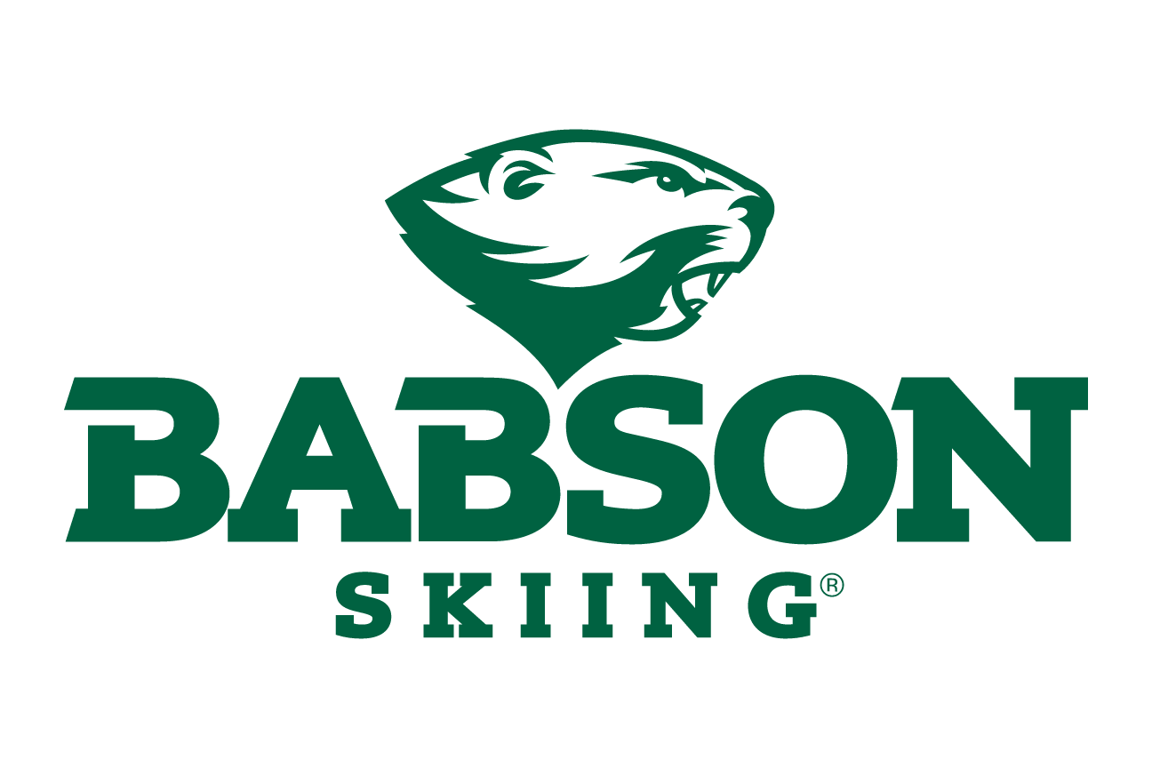 Babson Beaver, sport lockup - SKIING (green on white) variant, cell 52
