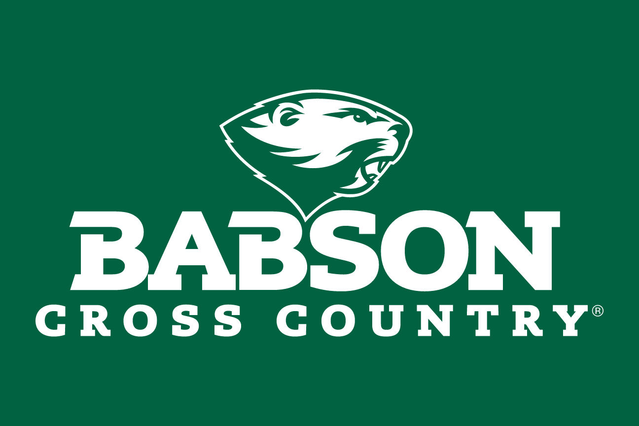 Babson Beaver, sport lockup - CROSS COUNTRY (white on green) variant, cell 60