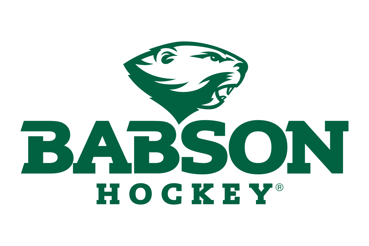 Babson Beaver, sport lockup - HOCKEY (green on white) variant, cell 70