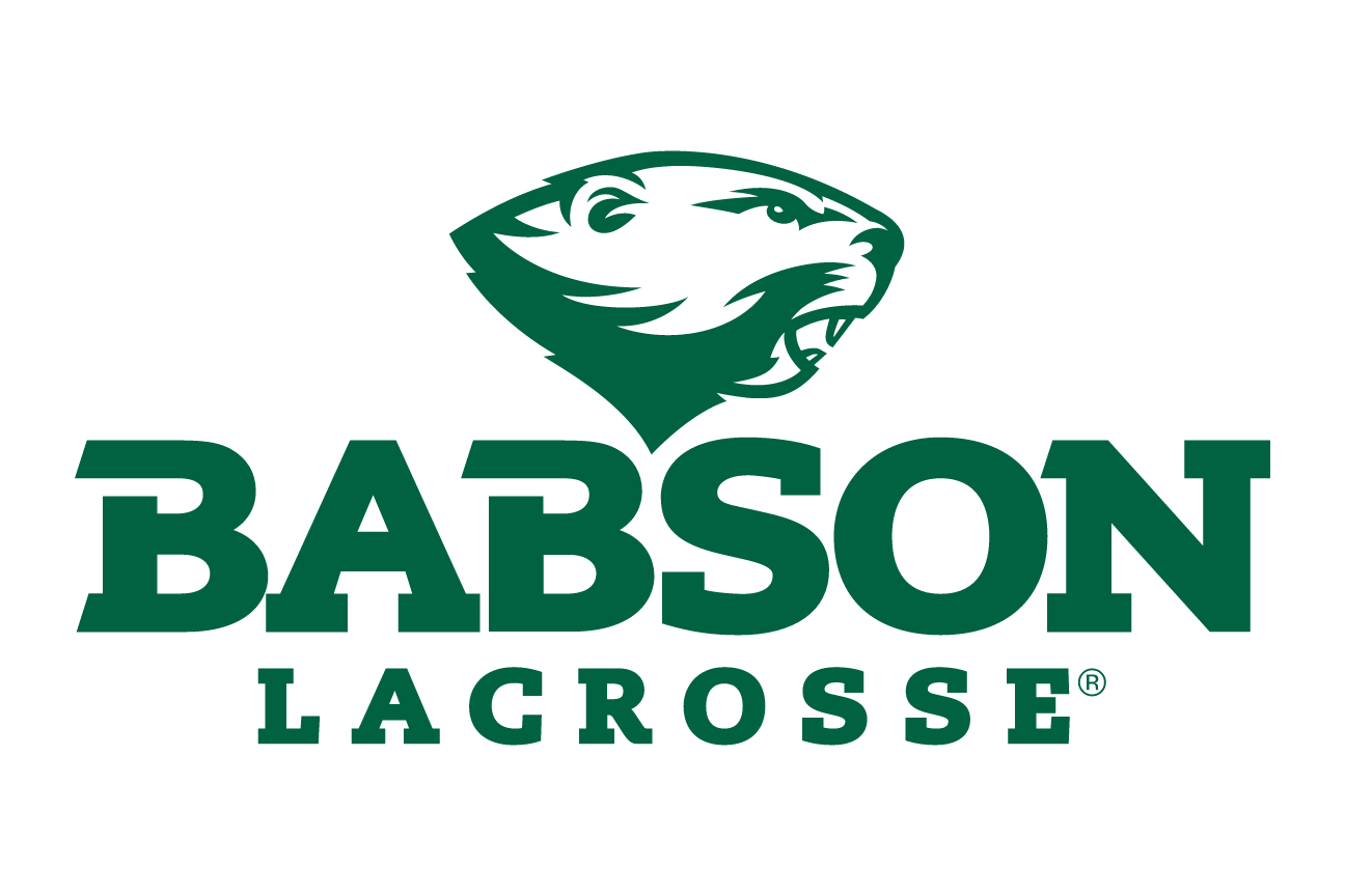 Babson Beaver, sport lockup - LACROSSE (green on white) variant, cell 73