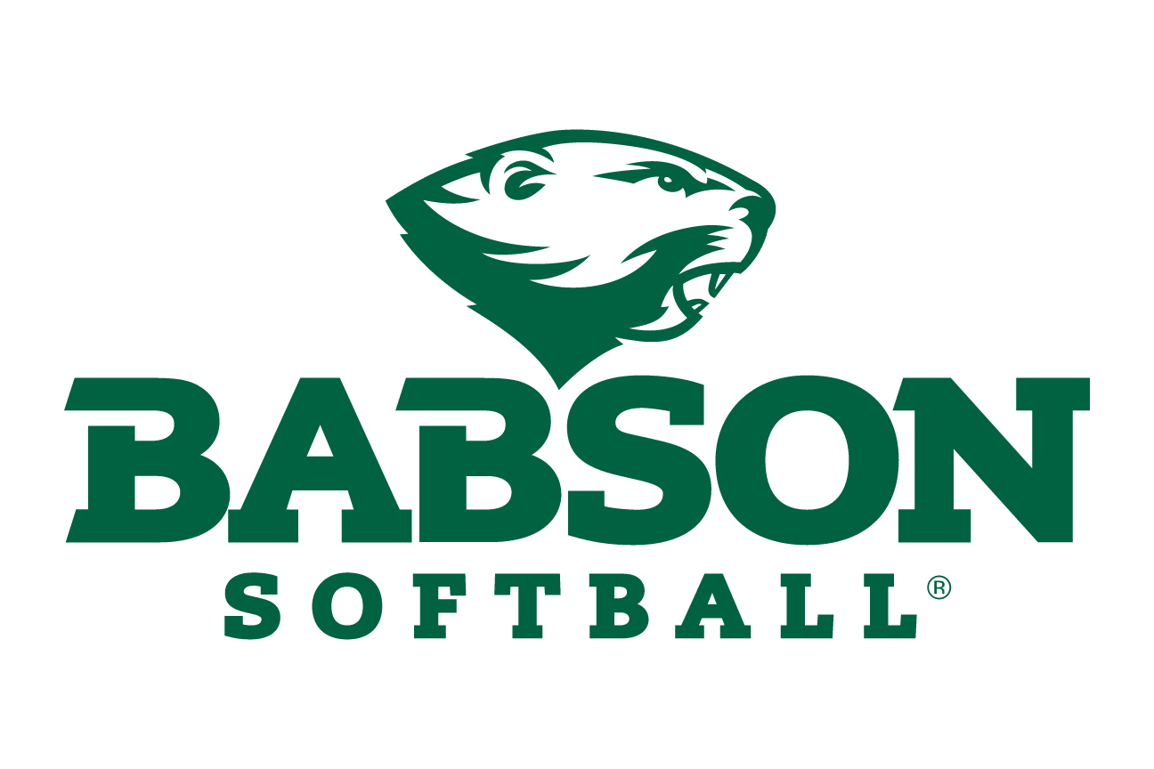 Babson Beaver, sport lockup - SOFTBALL (green on white) variant, cell 79