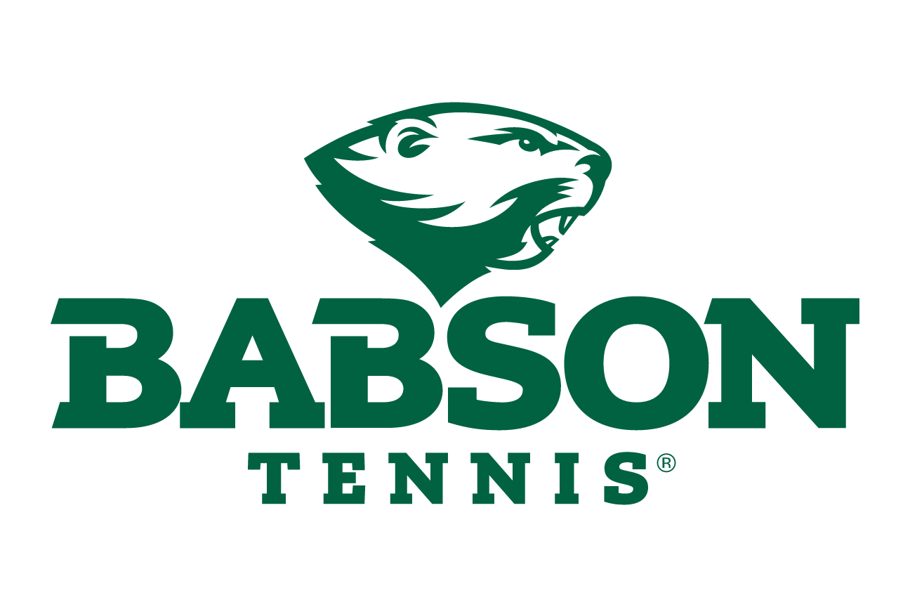 Babson Beaver, sport lockup - TENNIS (green on white) variant, cell 85