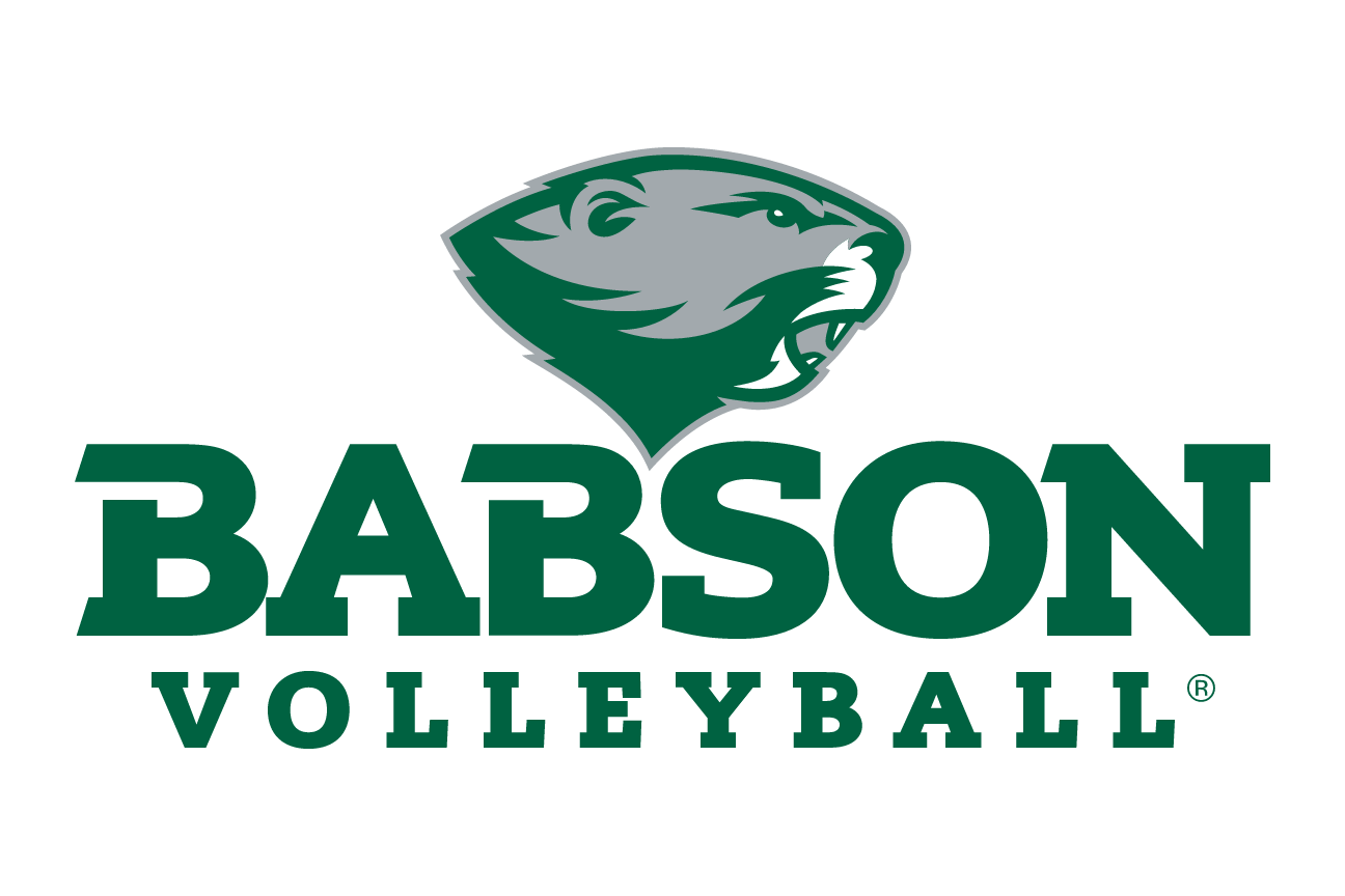 Babson Volleyball, green/white beaver head lockup variant, cell 89
