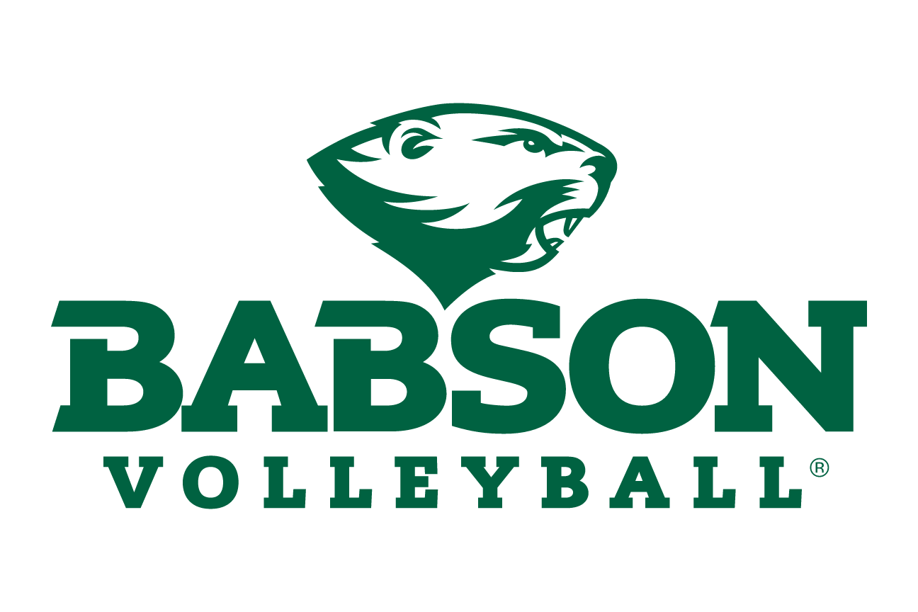 Babson Volleyball, black beaver head lockup variant, cell 91