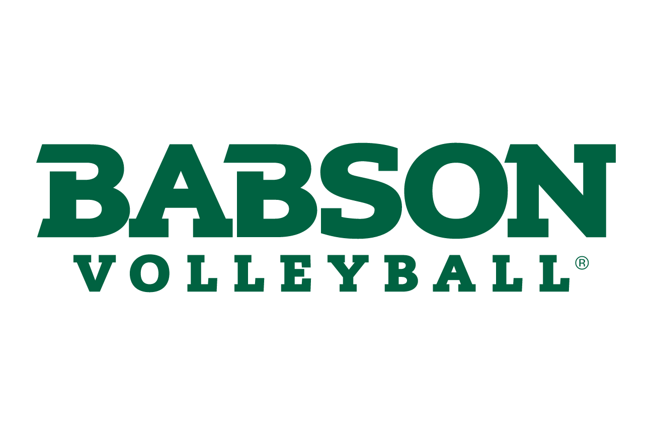 Babson Volleyball, green wordmark variant, cell 100