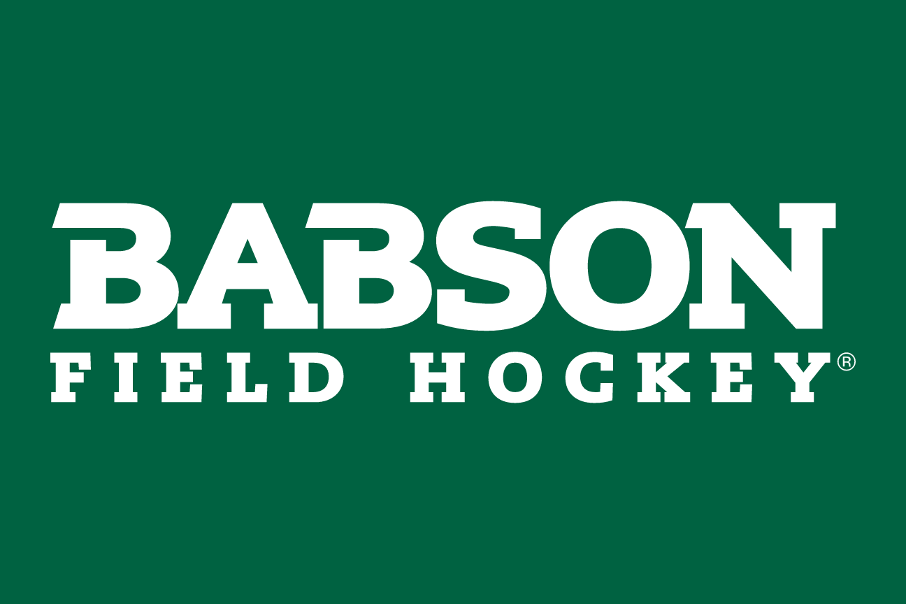 Babson Field Hockey, white wordmark on green variant, cell 93
