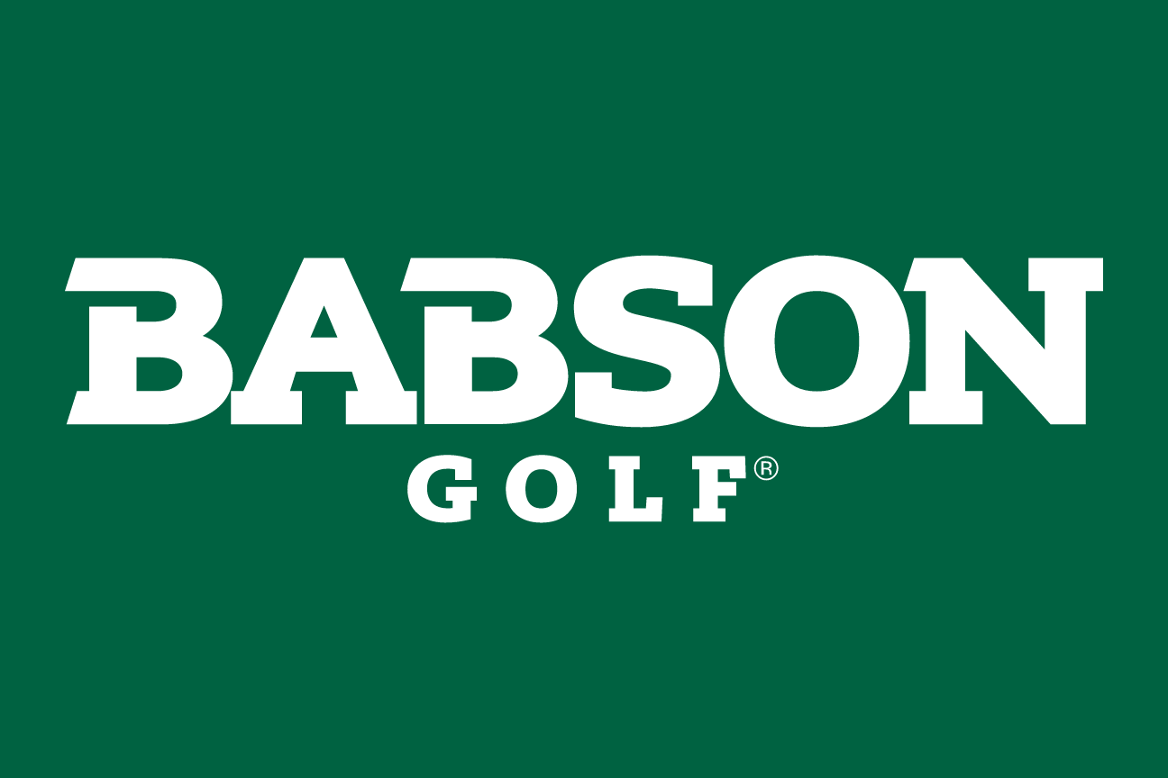 Babson Golf, reverse white on green variant, cell 117