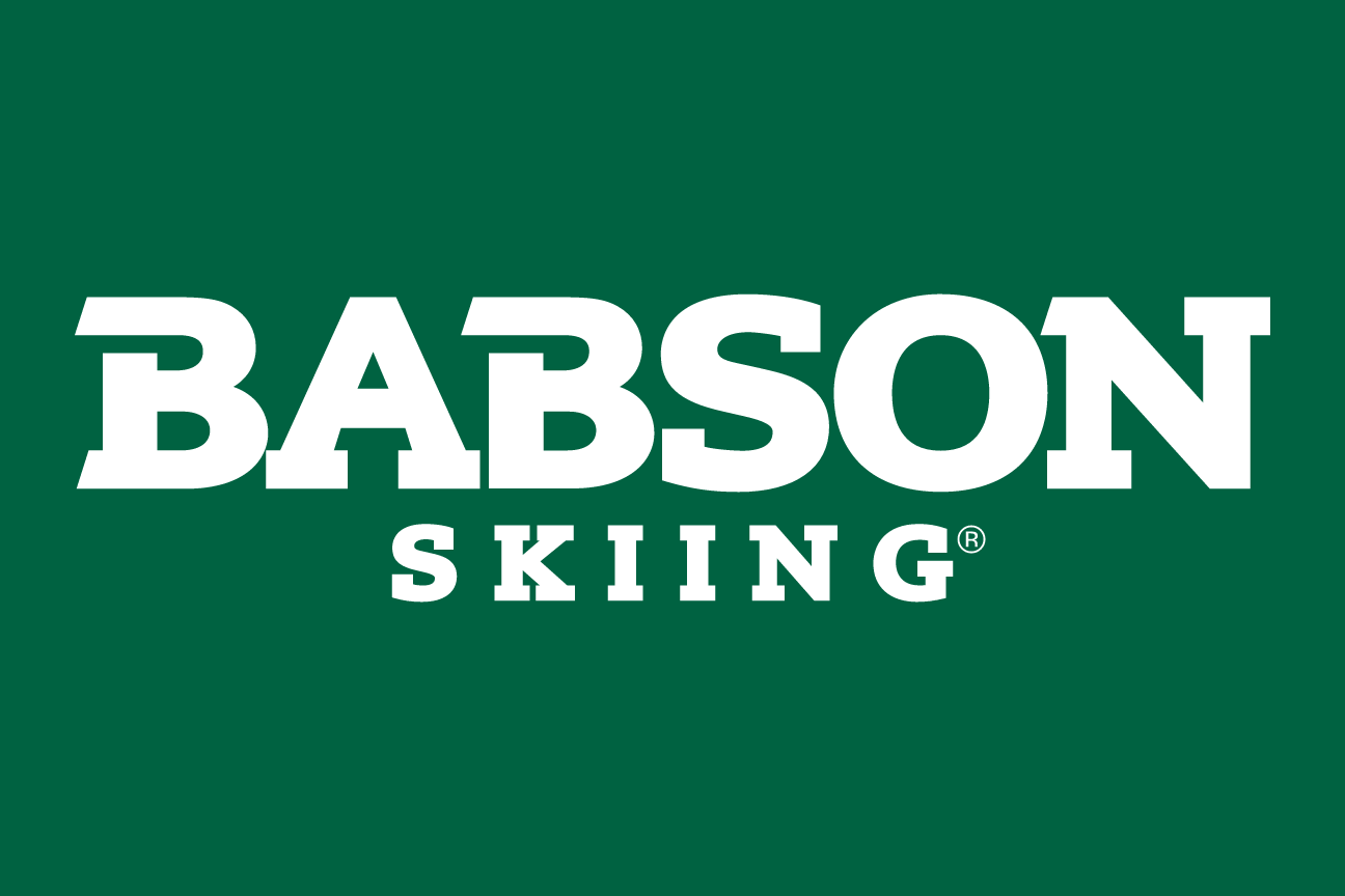 Babson Skiing, reverse white on green variant, cell 129