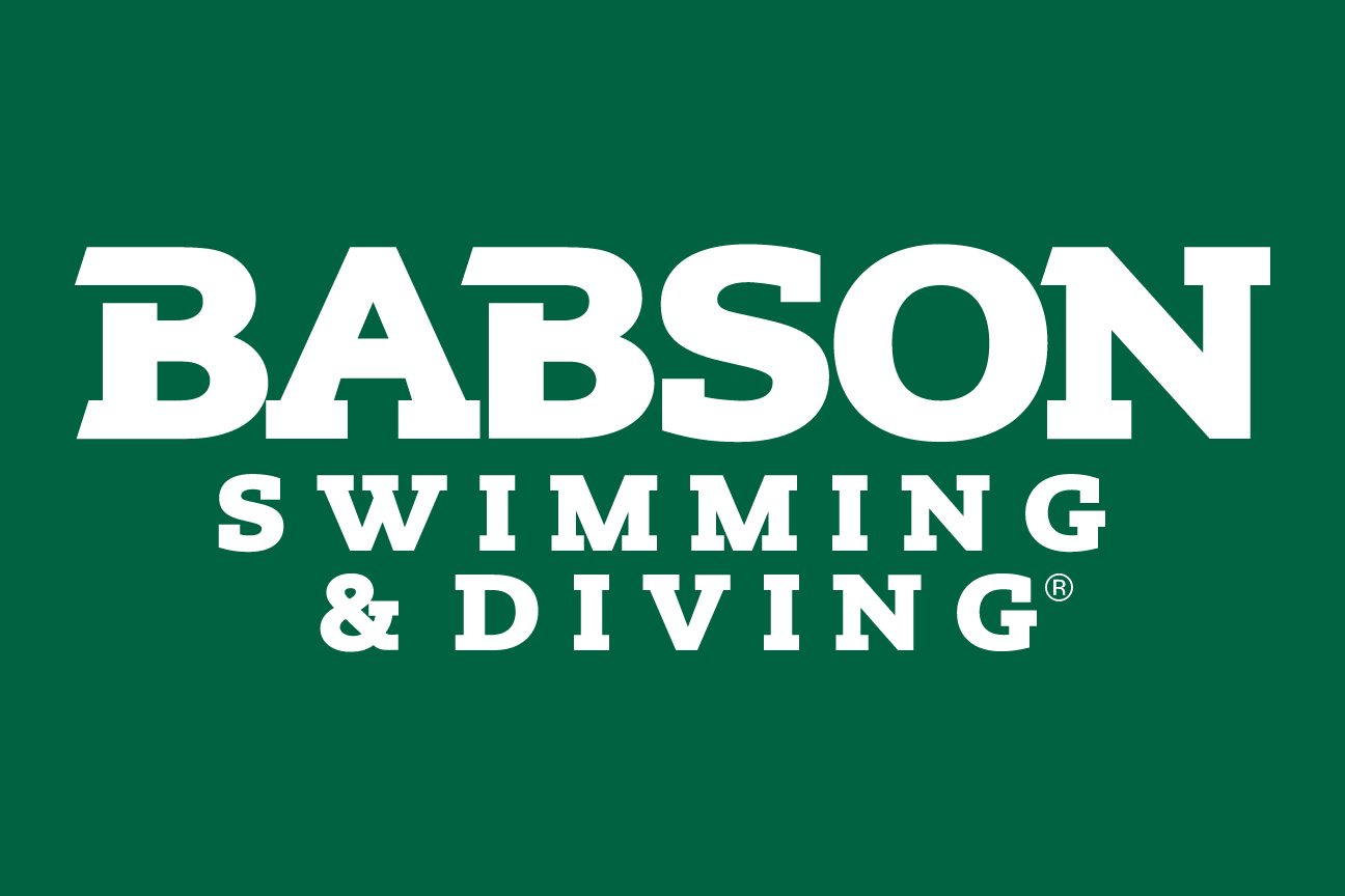 Babson Swimming & Diving, reverse white on green variant, cell 137