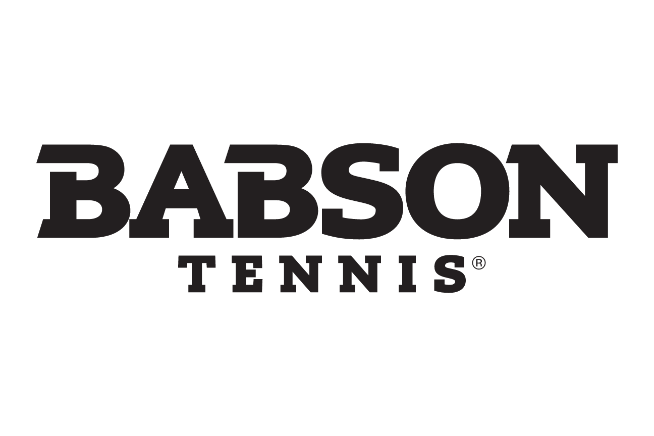 Babson Tennis sport logo, black variant, cell 142