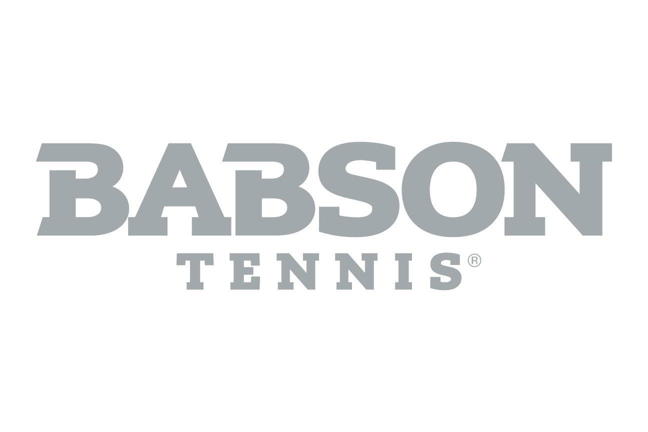 Babson Tennis sport logo, grey variant, cell 143