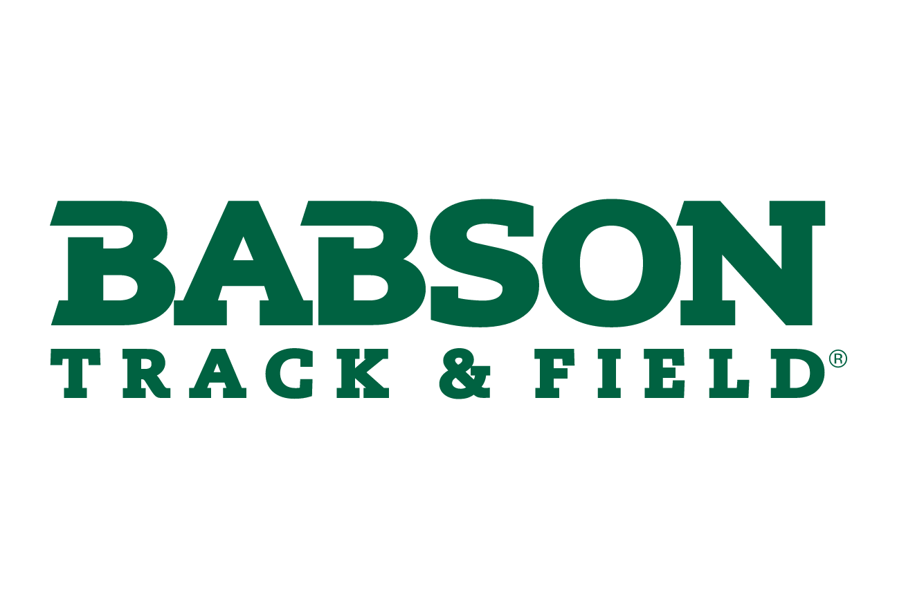Babson Track & Field sport logo, green variant, cell 144