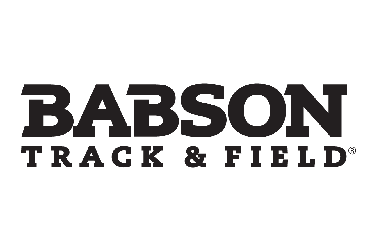 Babson Track & Field sport logo, black variant, cell 146