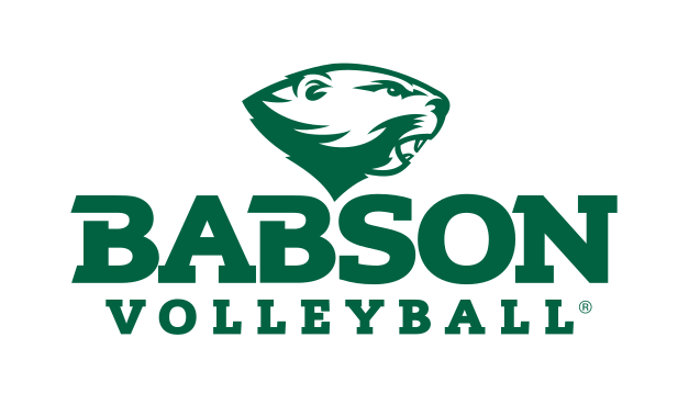Babson Volleyball, black beaver head lockup variant, cell 91