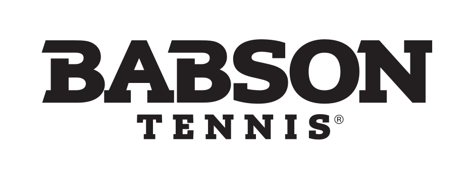 Babson Tennis sport logo, black variant, cell 142
