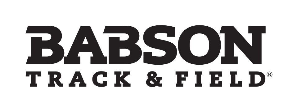 Babson Track & Field sport logo, black variant, cell 146