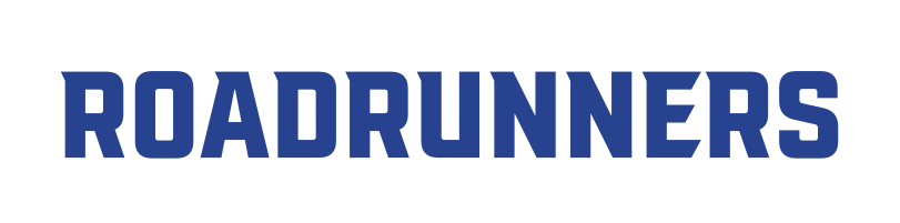 roadrunners block wordmark, blue variant, cell 48