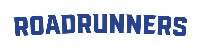 roadrunners block wordmark, blue variant, cell 49
