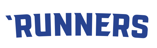 'runners block wordmark, blue variant, cell 51