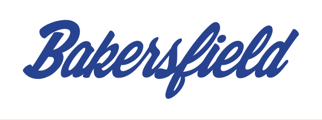 bakersfield script wordmark, blue variant, cell 54