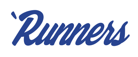 'runners script wordmark, blue variant, cell 58